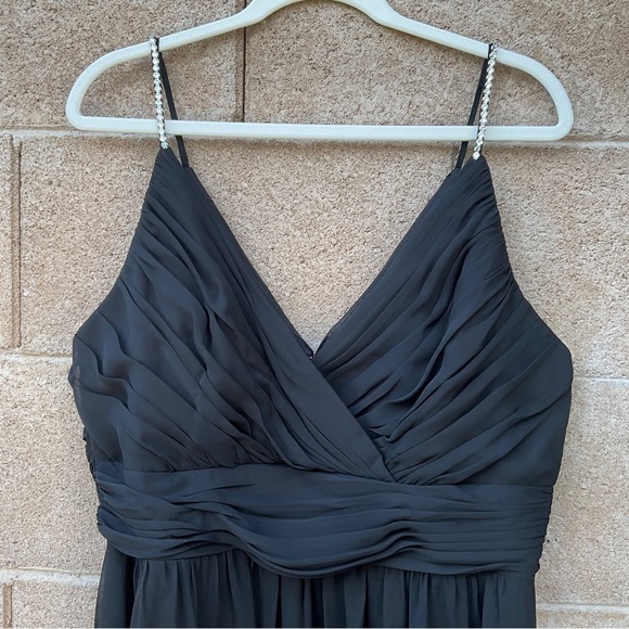 NWT Jenny Packham Dessy Group Beaded Strap Chiffon Midi Dress Size 16 JP1024 - Picture 5 of 10